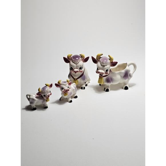 Elsie the Purple Cows Sugar, Creamer, Salt and Pepper - Picture 4 of 4